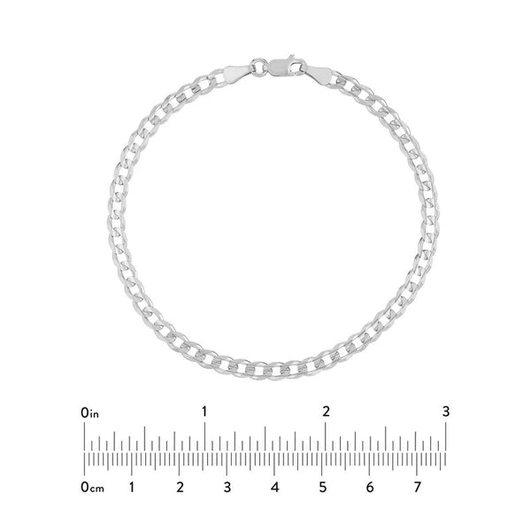 Sterling Silver 4.4mm Light Curb Chain with Lobster Lock