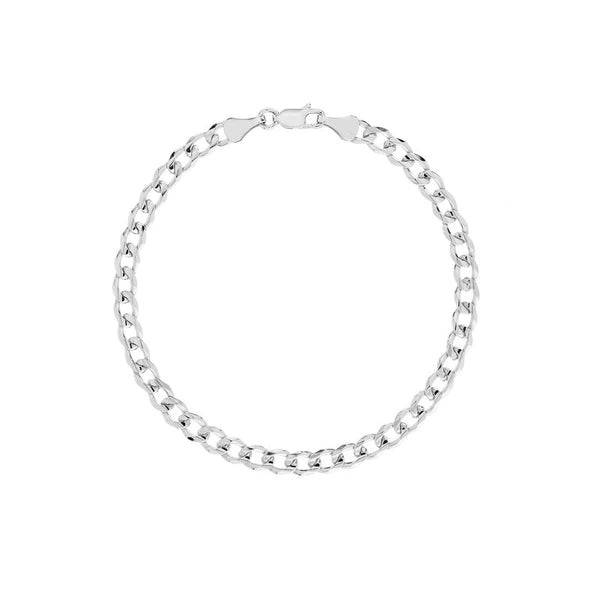 Sterling Silver 5.2mm Light Curb Chain with Lobster Lock