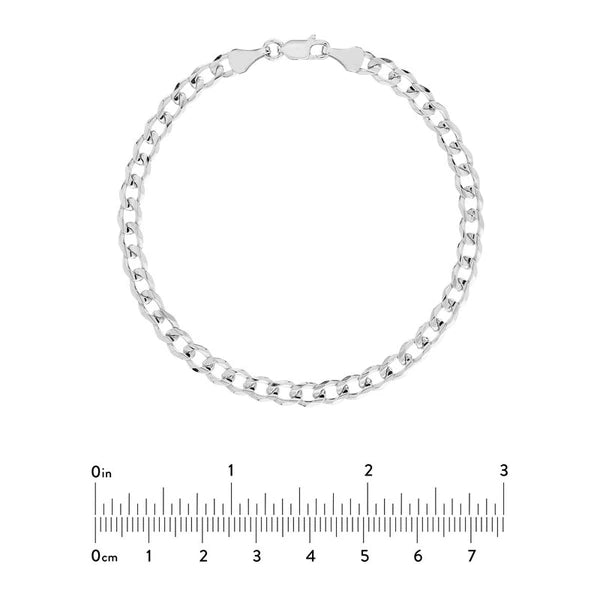 Sterling Silver 5.2mm Light Curb Chain with Lobster Lock