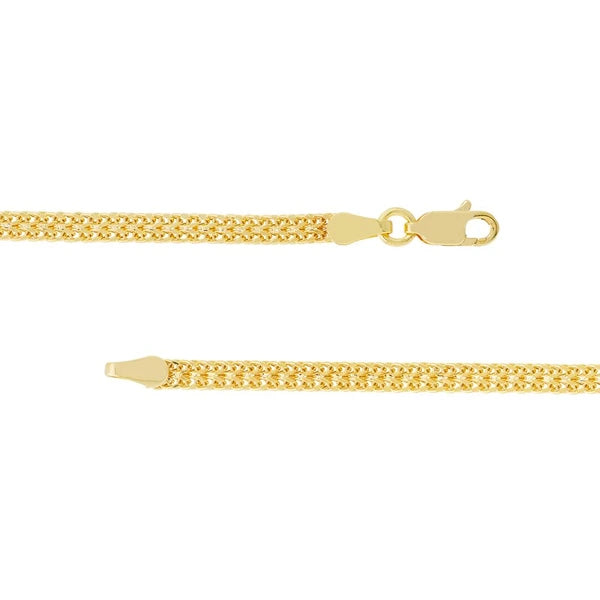 2 Row Hollow Wheat Chain Bracelet