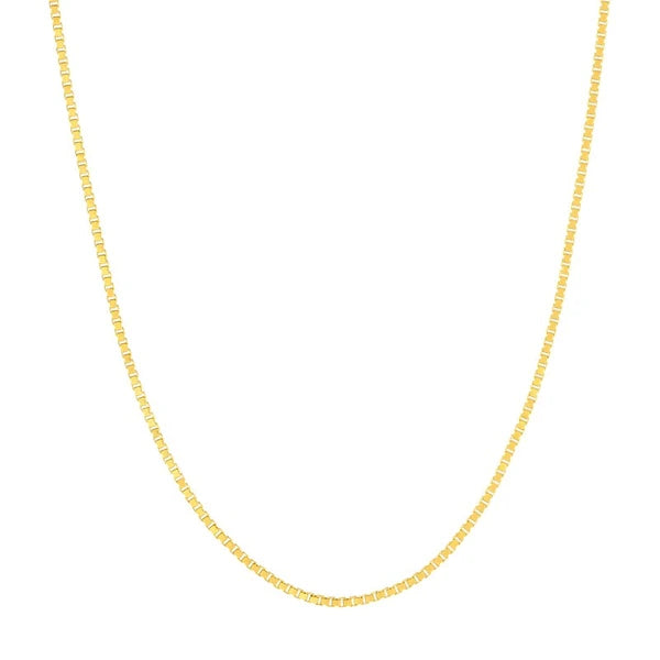0.55mm Box Chain with Spring Ring and Q-Tag