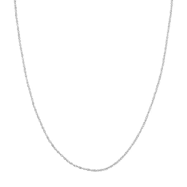 1.5mm Sparkle Singapore Chain with Lobster Lock