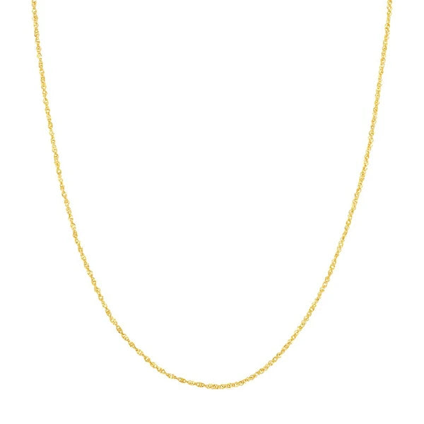 1.5mm Sparkle Singapore Chain with Lobster Lock
