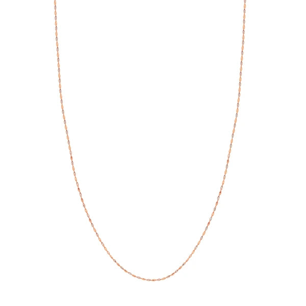 1.35mm Rose/White Dorica Chain with Lobster Lock