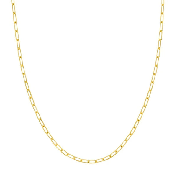 2.2mm Paper Clip Chain 060 with Lobster Lock