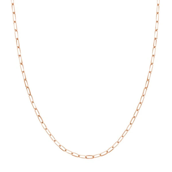2.2mm Paper Clip Chain 060 with Lobster Lock