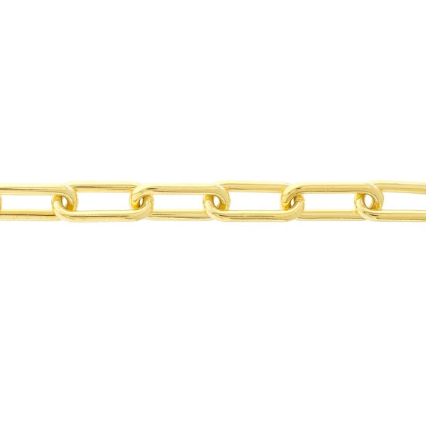6mm Paper Clip Chain Bracelet with Lobster Lock