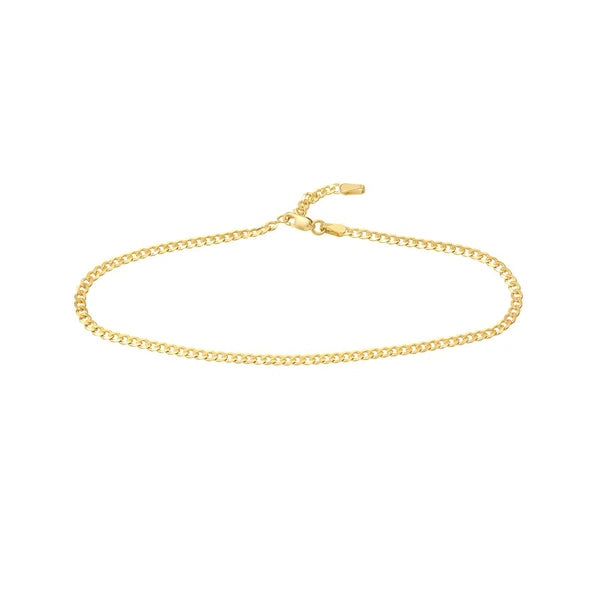 Open Curb Chain Adjustable Anklet
