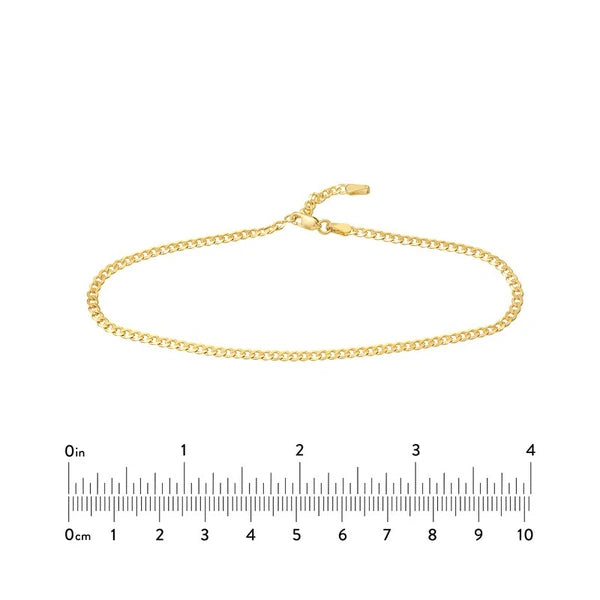 Open Curb Chain Adjustable Anklet