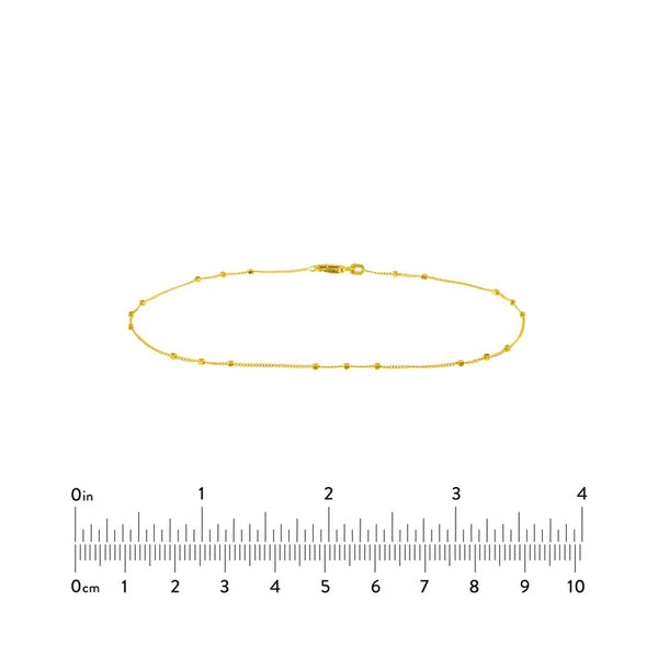 Triple Bead Saturn Chain with Lobster Lock