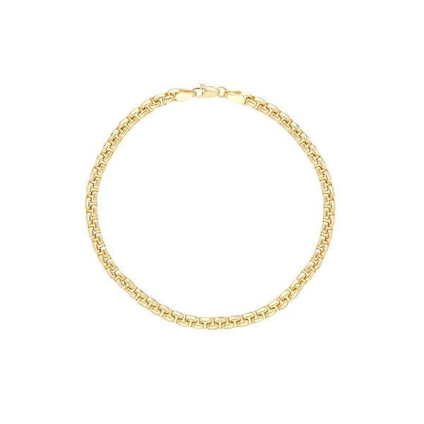 3.95mm Solid Round Box Chain with Lobster Lock