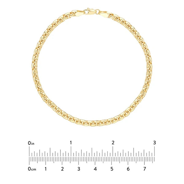 3.95mm Solid Round Box Chain with Lobster Lock