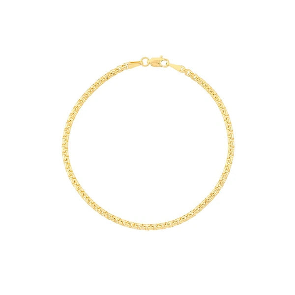 2.7mm Solid Round Box Chain with Lobster Lock