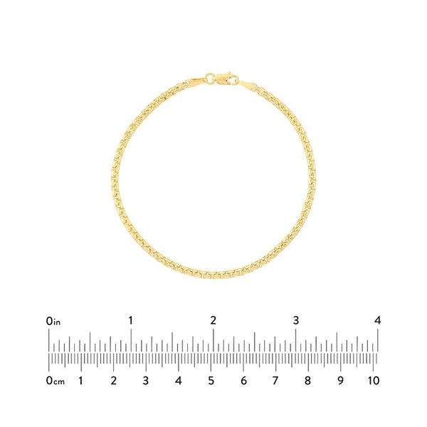2.7mm Solid Round Box Chain with Lobster Lock