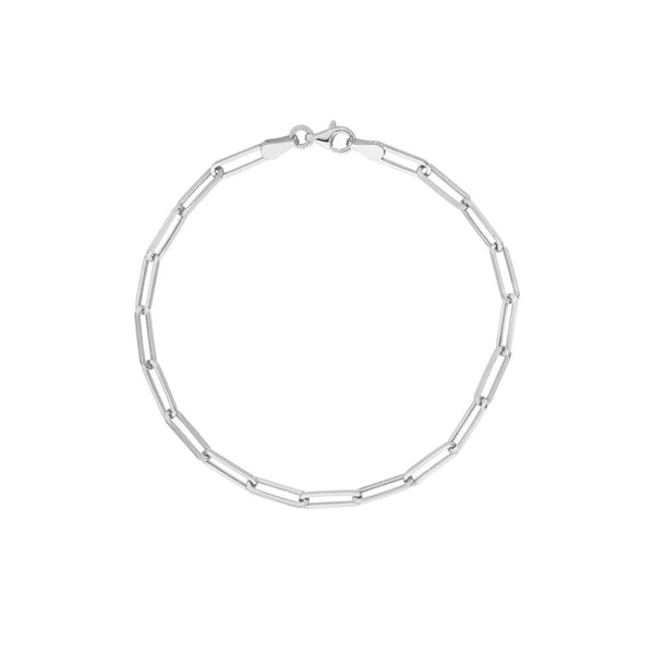 3.80mm Hollow Paper Clip Chain with Pear Lock