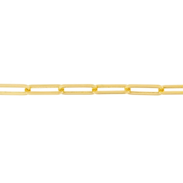 3.80mm Hollow Paper Clip Chain with Pear Lock
