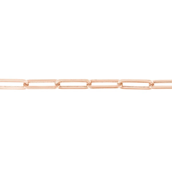 3.80mm Hollow Paper Clip Chain with Pear Lock
