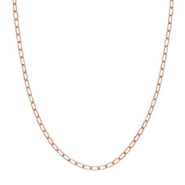 3.45mm Paper Clip Chain with Lobster Lock