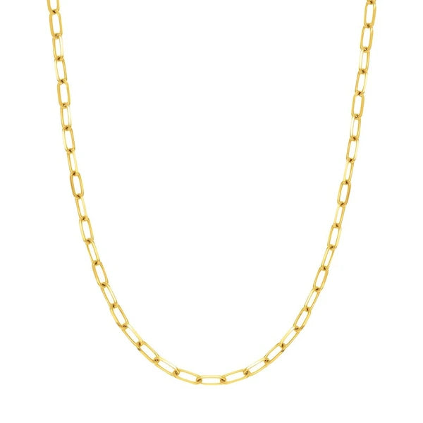 5.25mm Paper Clip Chain with Lobster Lock