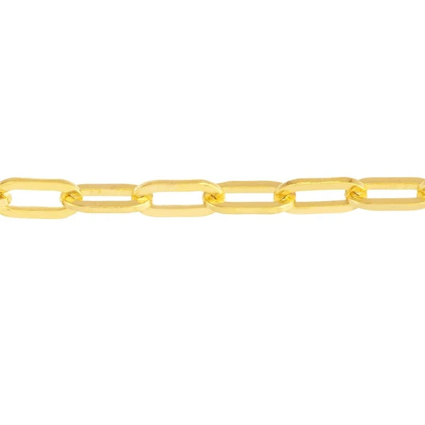 2.5mm Paper Clip Chain with Pear Shape Lock