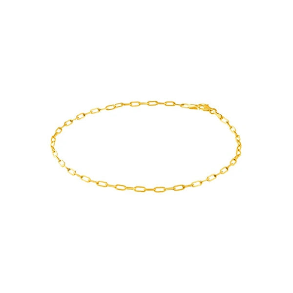 2.5mm Paper Clip Chain with Pear Shape Lock