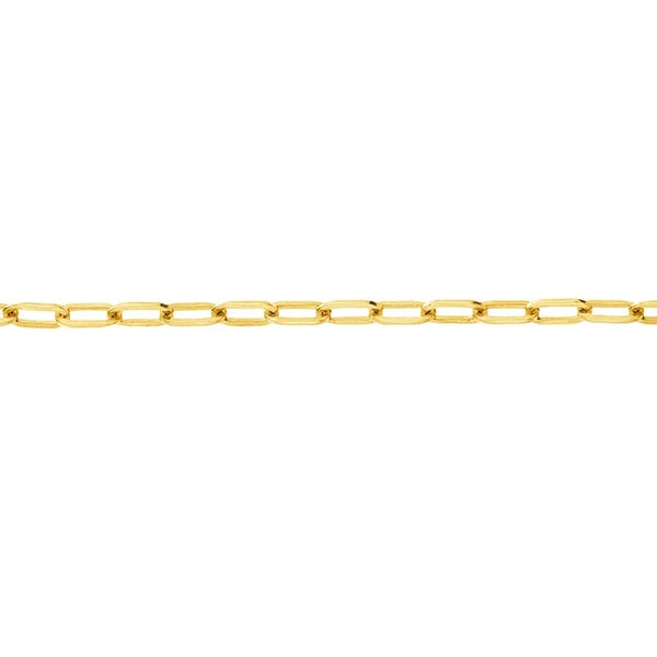 2.5mm Paper Clip Chain with Pear Shape Lock