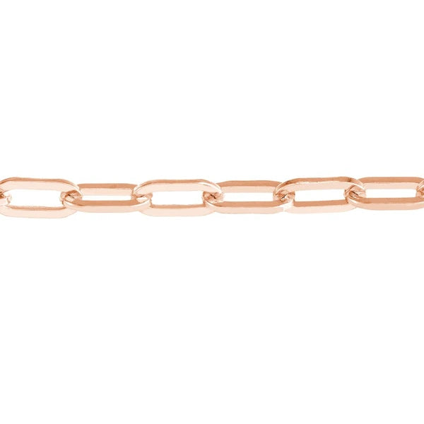 2.5mm Paper Clip Chain with Pear Shape Lock