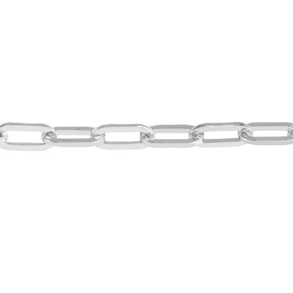 2.5mm Paper Clip Chain with Pear Shape Lock