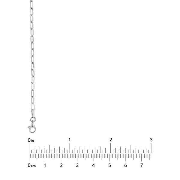 2.5mm Paper Clip Chain with Pear Shape Lock