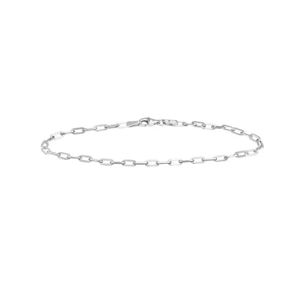 2.5mm Paper Clip Chain with Pear Shape Lock