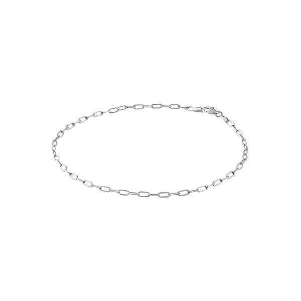 2.5mm Paper Clip Chain with Pear Shape Lock