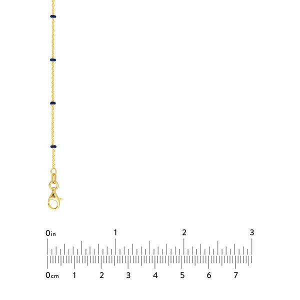 N/Avy EN/Amel Bead Saturn Chain