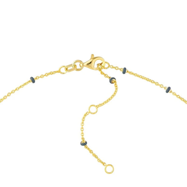 Grey EN/Amel Bead Saturn Chain