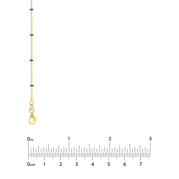 Grey EN/Amel Bead Saturn Chain