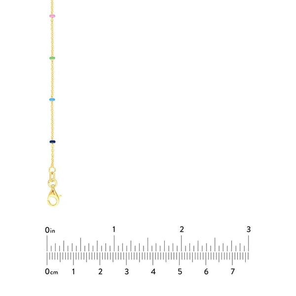 Multi-Colored EN/Amel Bead Saturn Chain