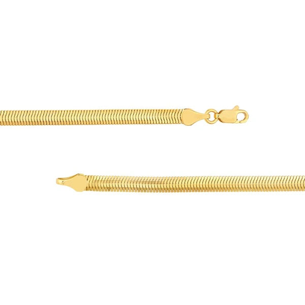 4.2mm Light Oval SN/Ake Chain with Lobster Lock