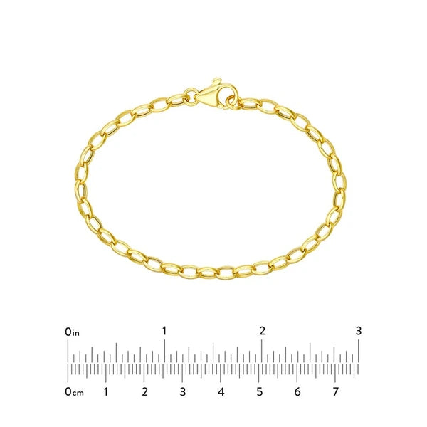4.5mm Hollow Oval ForzentiN/A Chain with Pear Lock