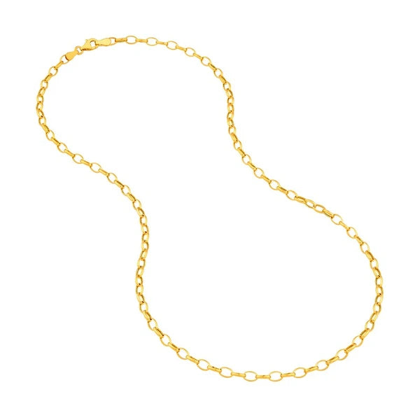 3.50mm Hollow Oval Rolo Chain