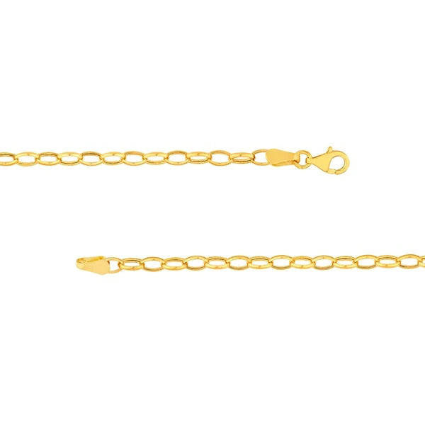 3.50mm Hollow Oval Rolo Chain