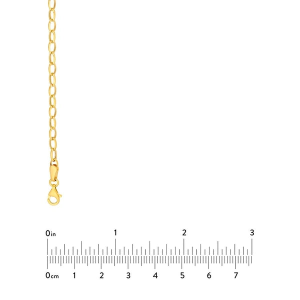 3.50mm Hollow Oval Rolo Chain