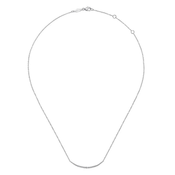 925 Sterling Silver Bujukan Bead Bar Necklace