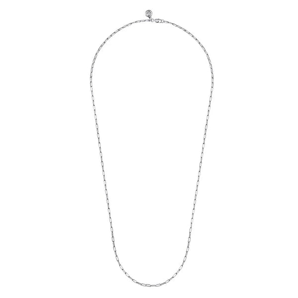 925 Sterling Silver Solid Paper Clip Chain Necklace