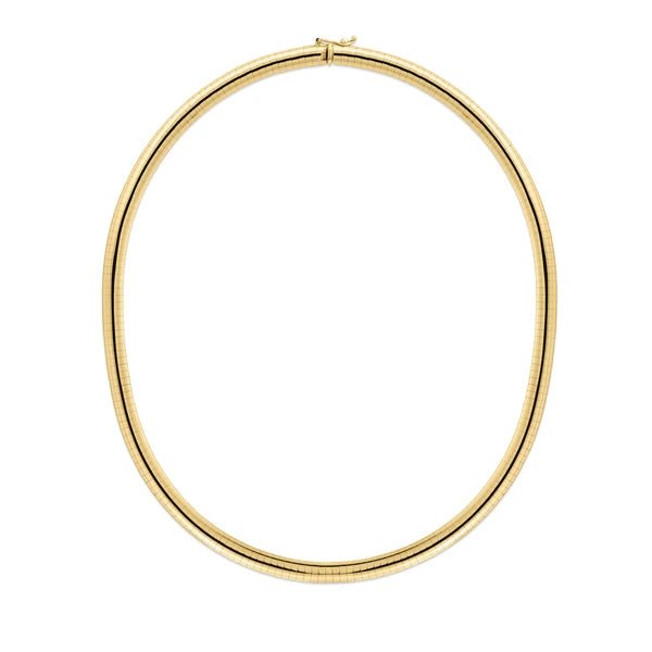 14K Gold 7" 6mm Classic Omega