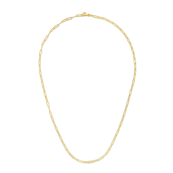 14K Gold 2.5mm Paperclip Chain
