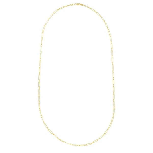 14K Alternating 2.8mm Paperclip Link Chain