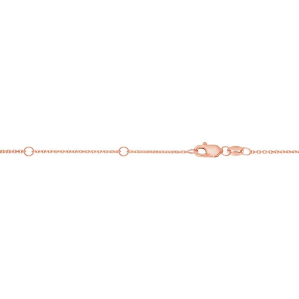 14K Gold 0.87mm Double Extendable Diamond Cut Cable Chain