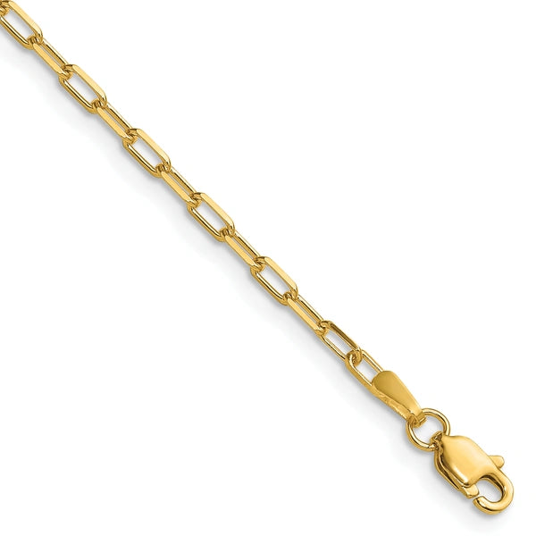 Gold (14K) Solid Beveled Paperclip Link Chain