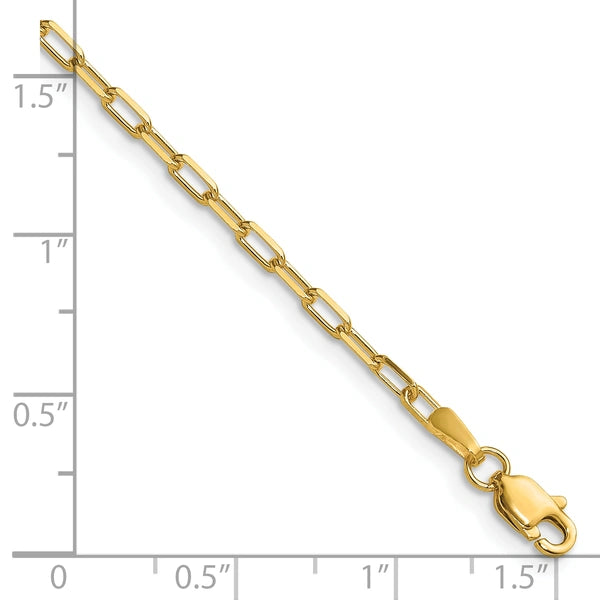 Gold (14K) Solid Beveled Paperclip Link Chain