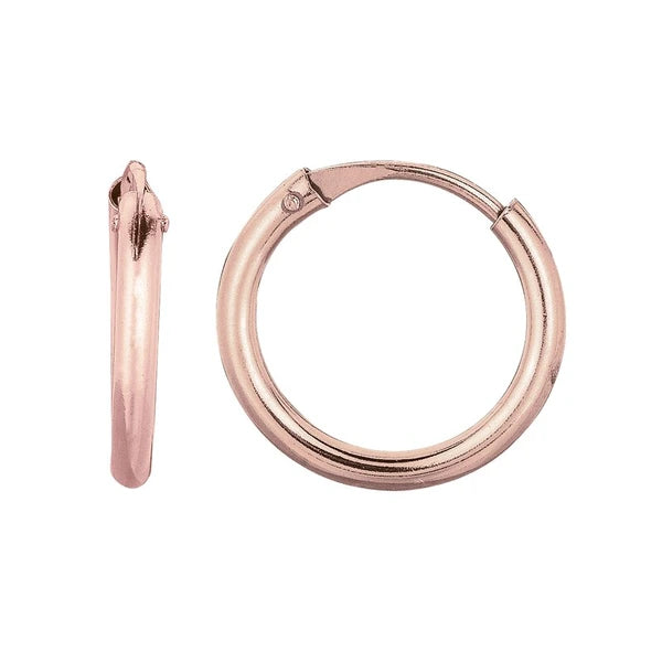 14K Gold 1x10mm Endless Hoops