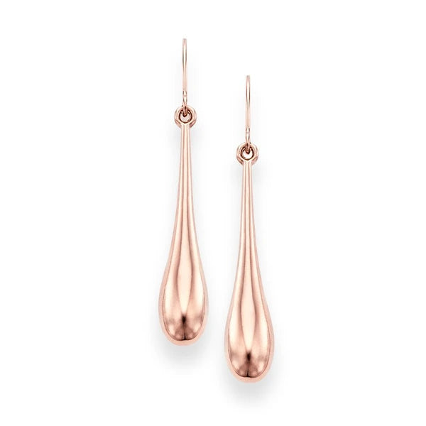 14K Gold Polished Graduated Tear Drop Earring